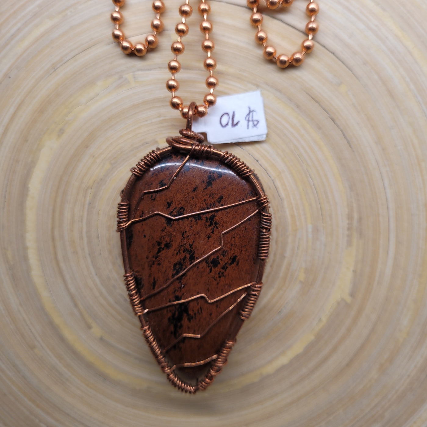 Mahogany Obsidian Chain Necklace by TRMC