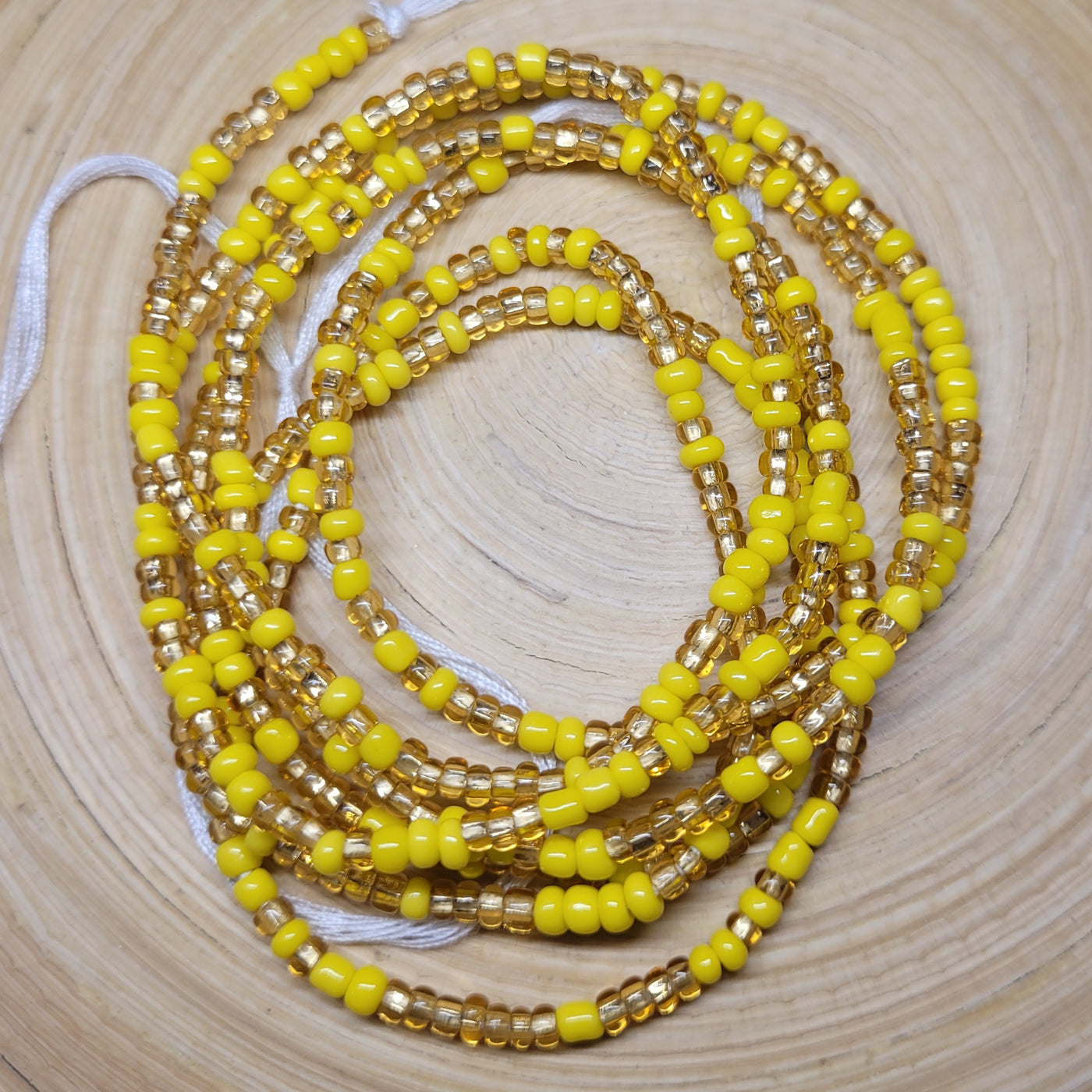 Two Toned "Yellow and Gold" Waist Beads