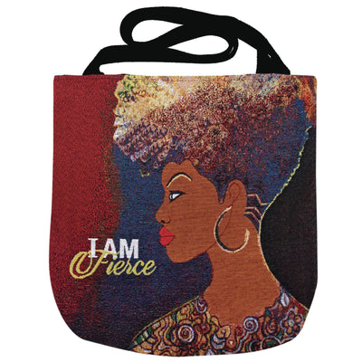 Woven Tote Bag I Am Fierce