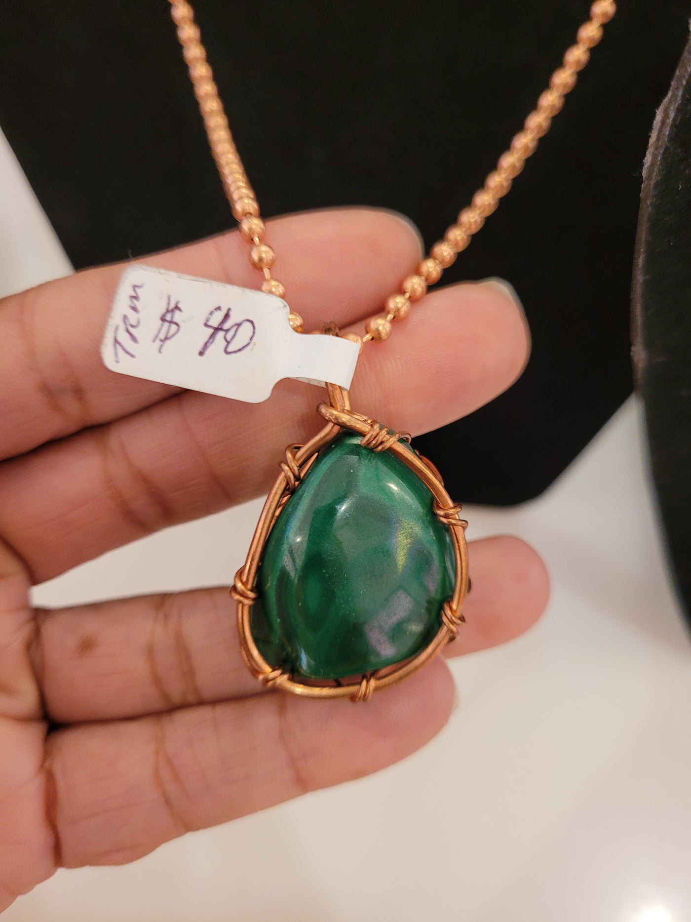 Malachite Necklace by TRMC