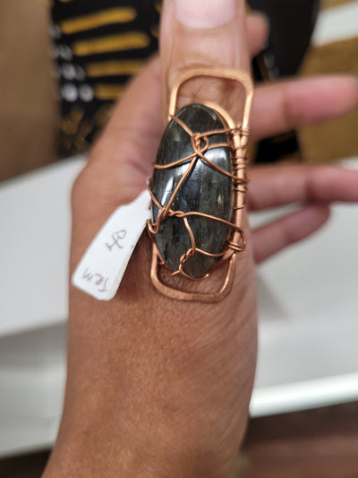 Labradorite rings by TRMC