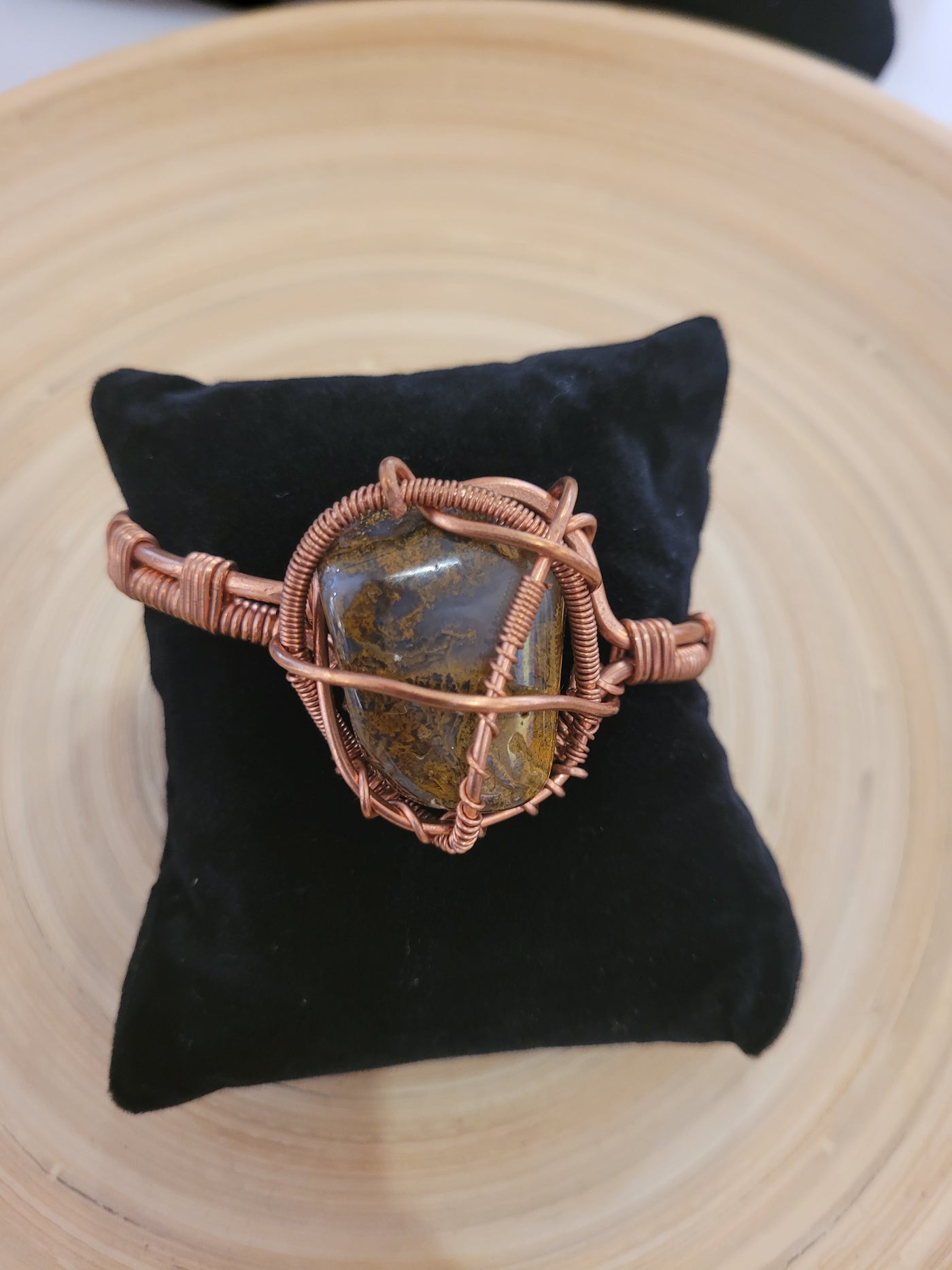Plume Agate Cuff Bracelet by TRMC