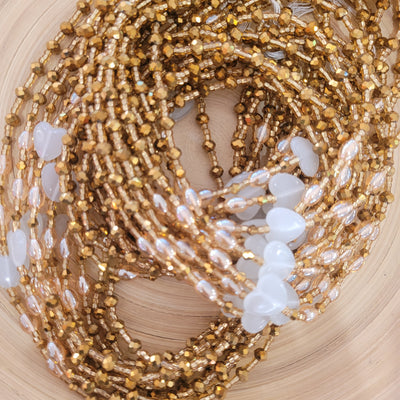 "Golden Lustre" -Glow in the Dark Lux Waist Beads