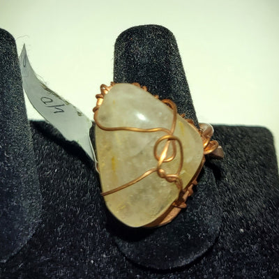 Gold Rutile Quartz Ring by TRMC