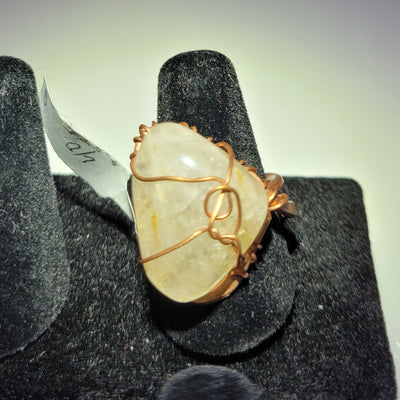 Gold Rutile Quartz Ring by TRMC
