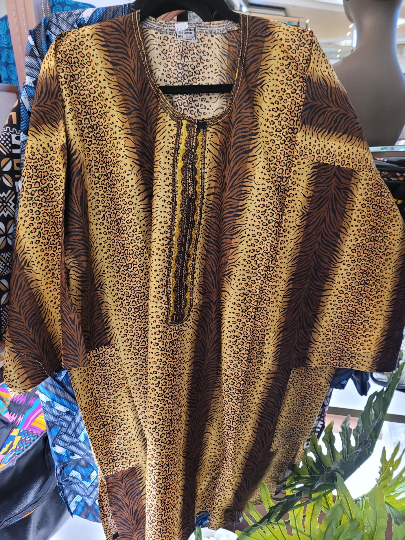 African Print Dashiki Top