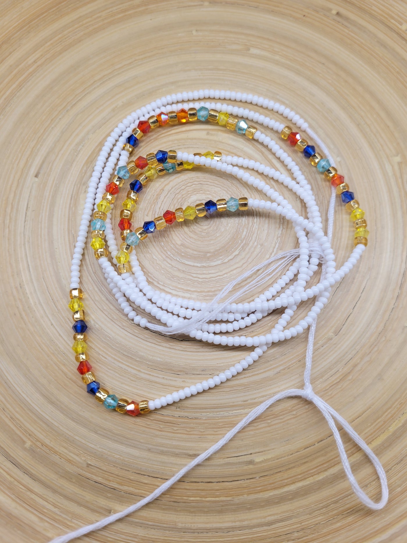 IVORY RAINBOW Waist Beads