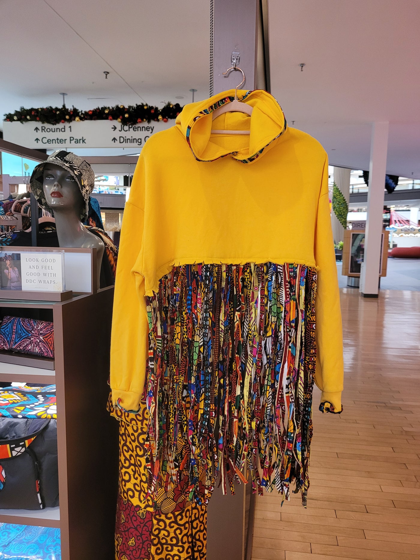 Afrofunk Wear - Yellow Fringe Sweater