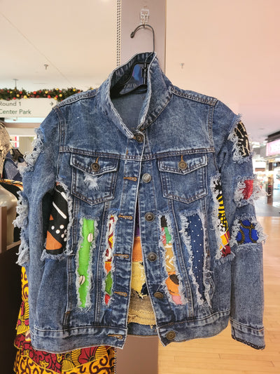 Afrofunk Wear - Washed Denim & Mudcloth