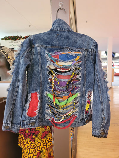Afrofunk Wear - Washed Denim & Mudcloth