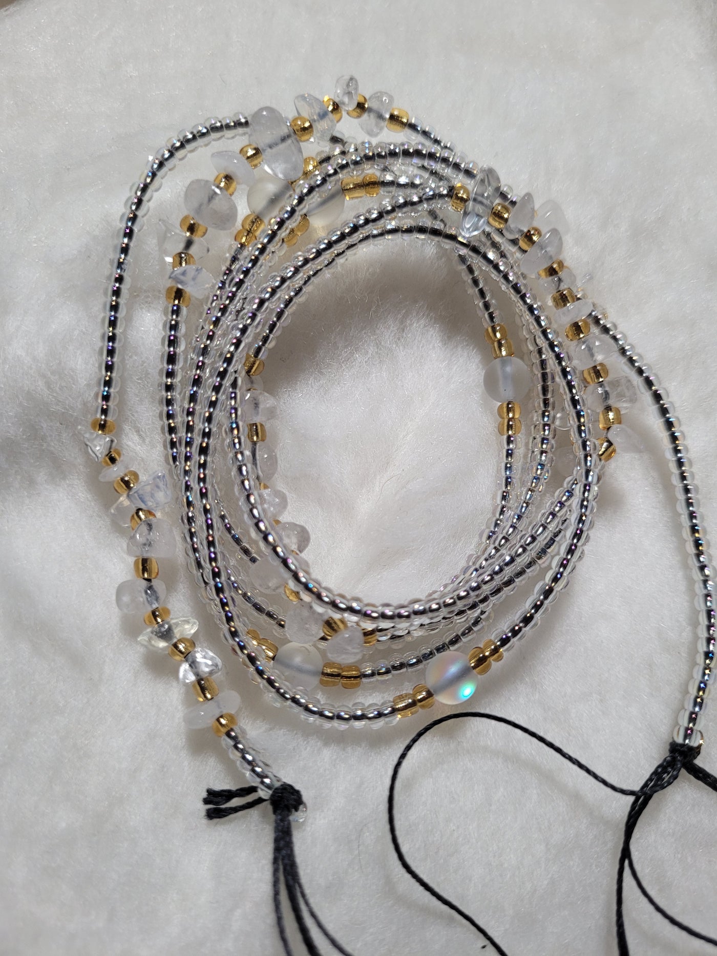 Clear Quartz Crystal Waist Beads