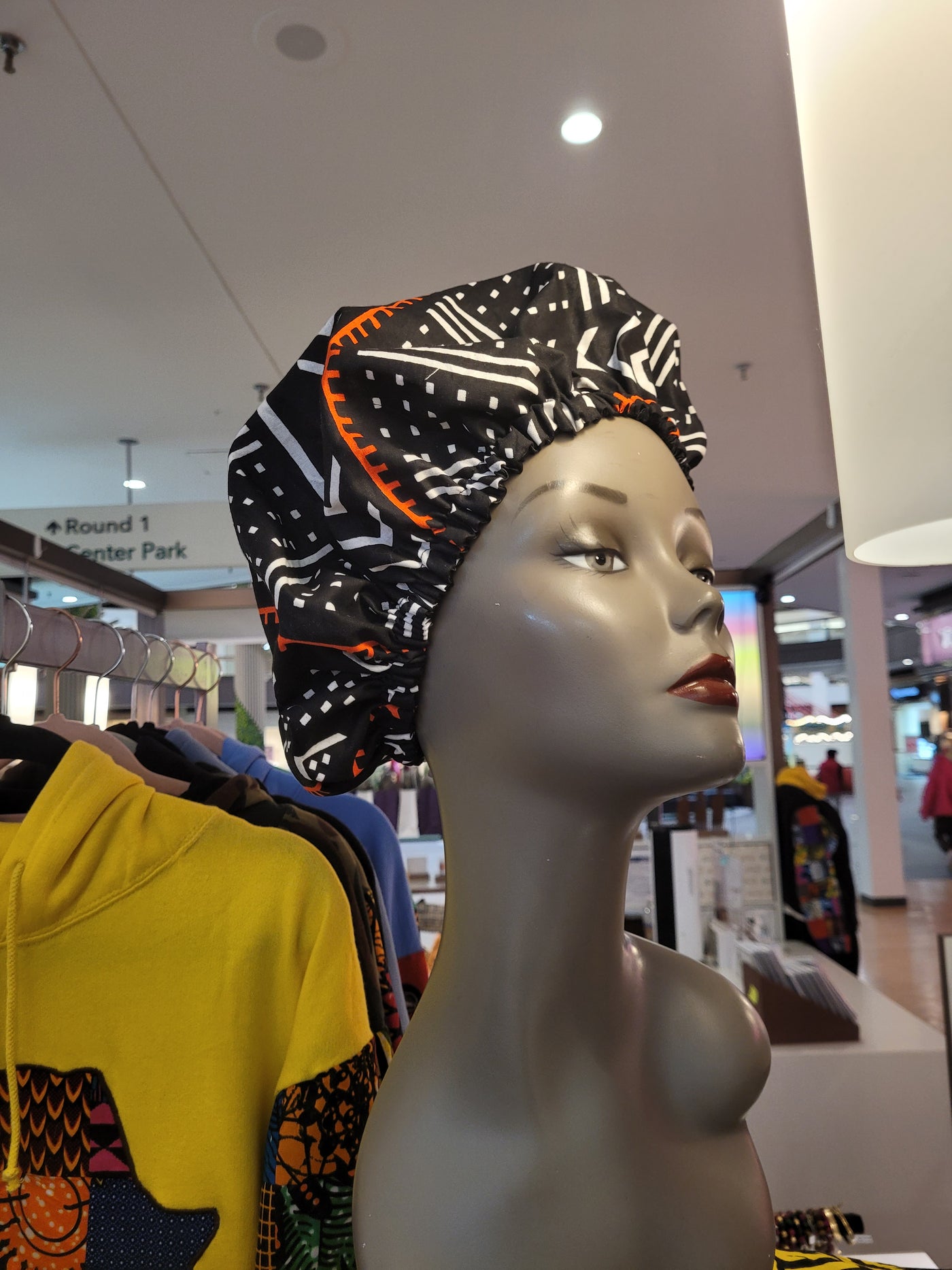 African Print Satin Lined Sleeping Bonnets