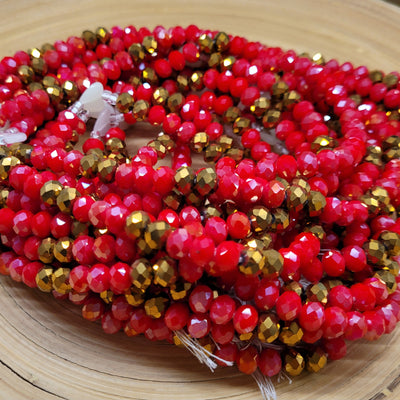 "RED SHIMMER HEART" - Lux Glow in the Dark Waist Beads