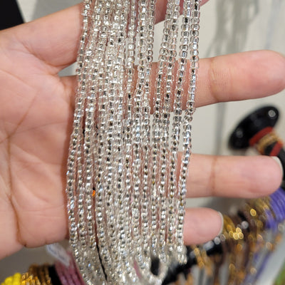 "U IN SILVER" Solid Silver Waist Beads