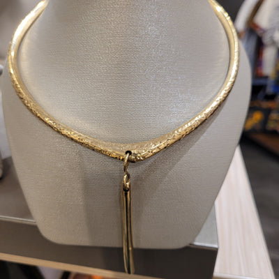 Rain Drop Brass Choker Necklace (imperfection)