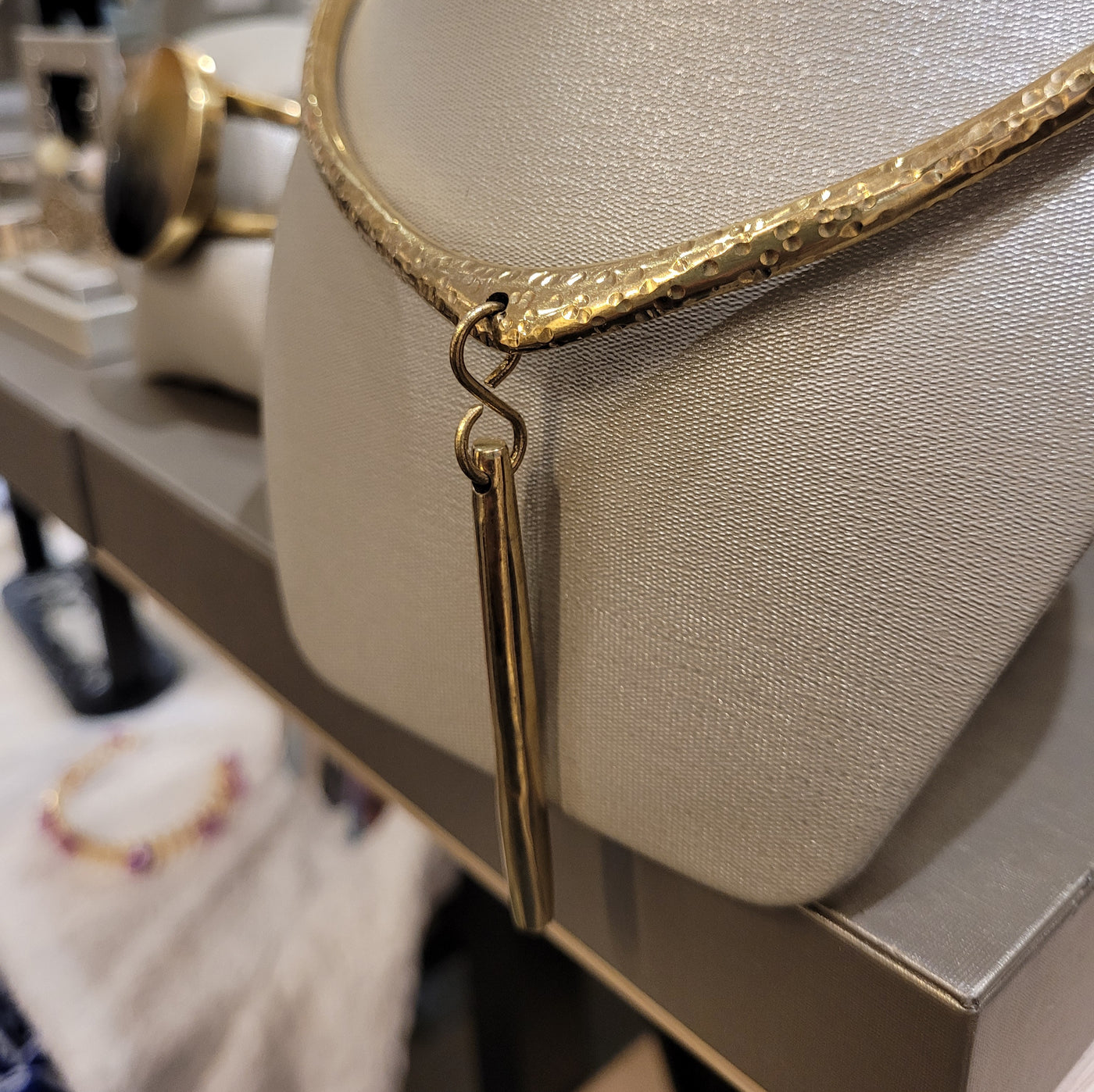 Rain Drop Brass Choker Necklace (imperfection)
