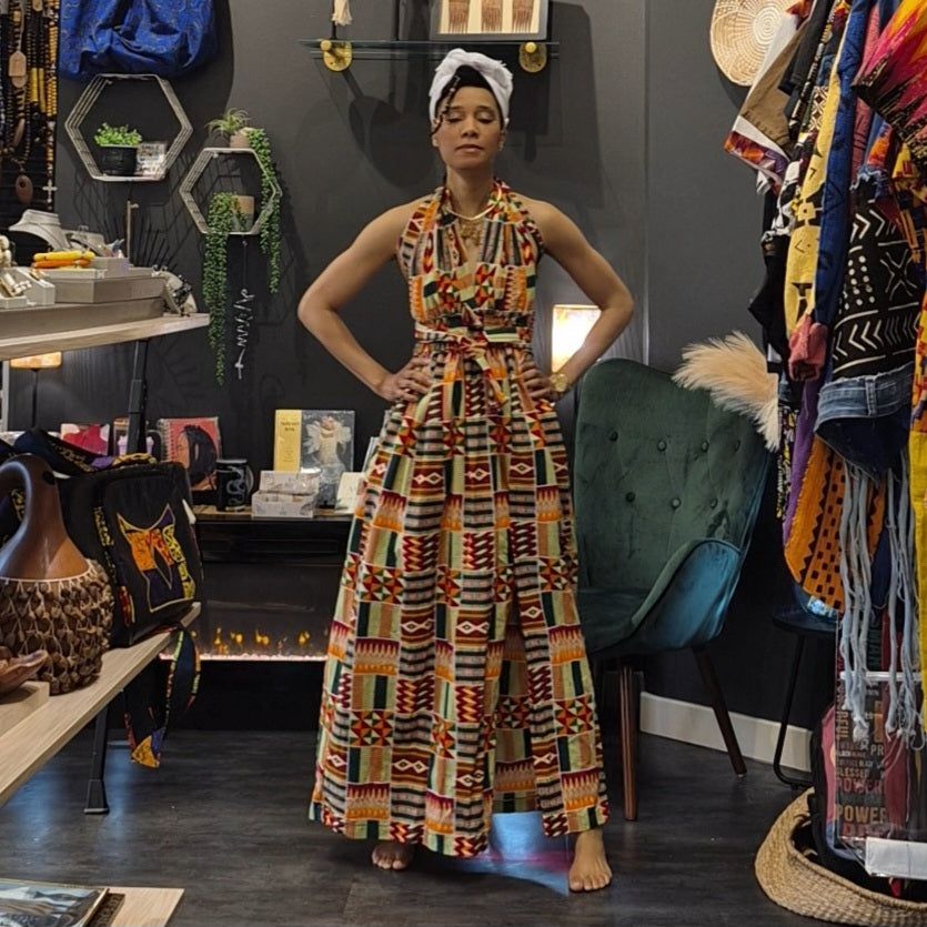 African Print Infinity Wrap Dress
