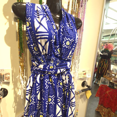 African Print Infinity Wrap Dress-Maxi