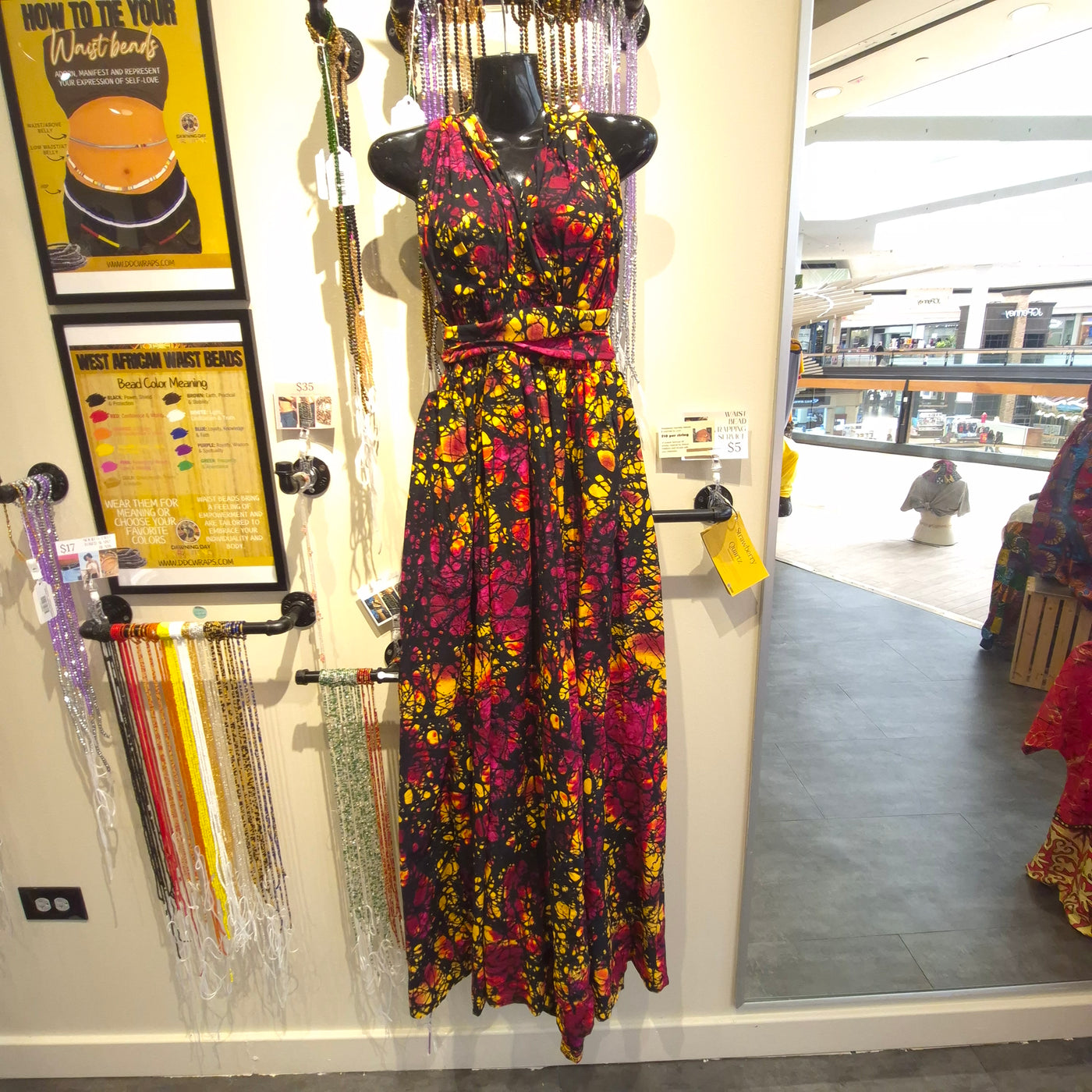 African Print Infinity Wrap Dress-Maxi