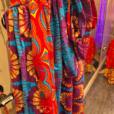 African Print Infinity Wrap Dress-Maxi