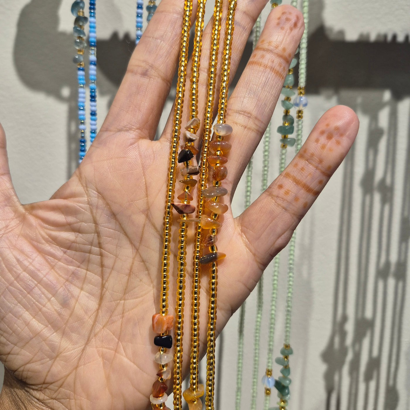 Carnelian Crystal Waist Beads