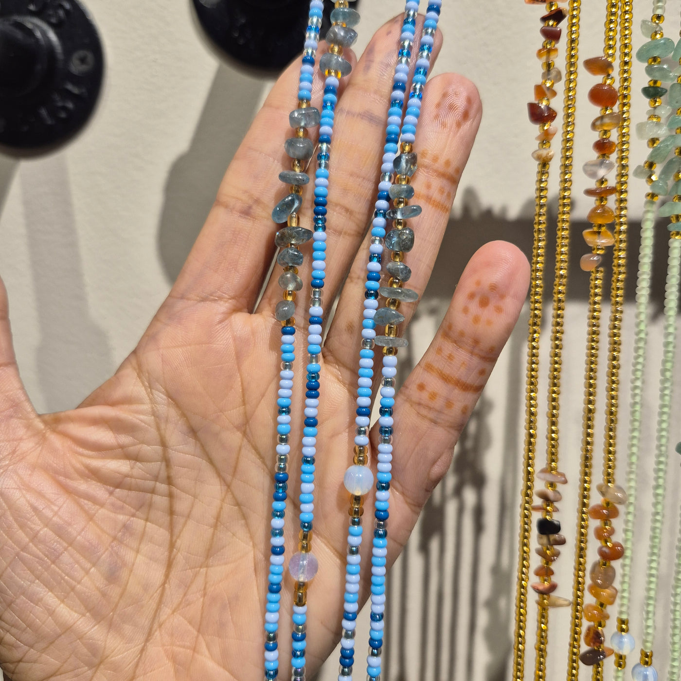 Blue Apatite Crystal Waist Beads