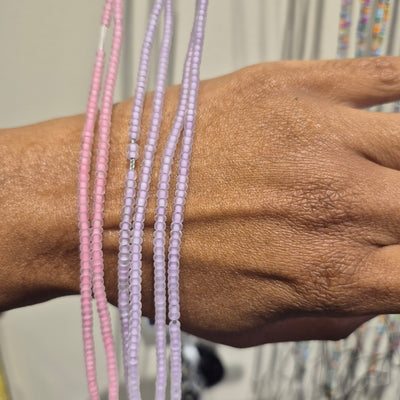 Lux Pink & Purple Matte Waist Beads
