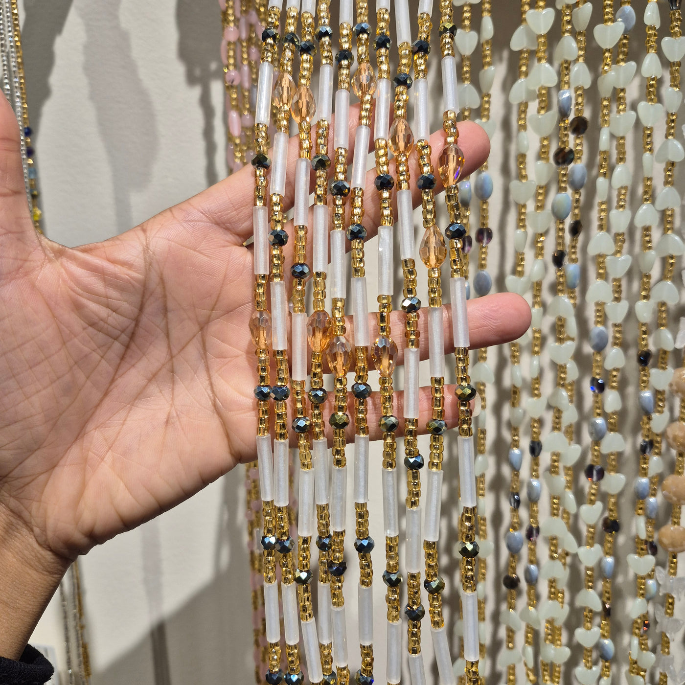 BALANCE-Glow in the Dark Lux Waist Beads with Silver Accent Beads