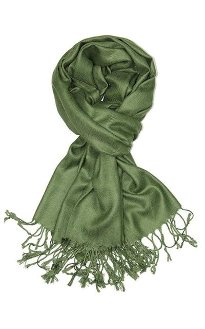 One Piece Olive Color Fashion Pashmina Shawl Scarf
