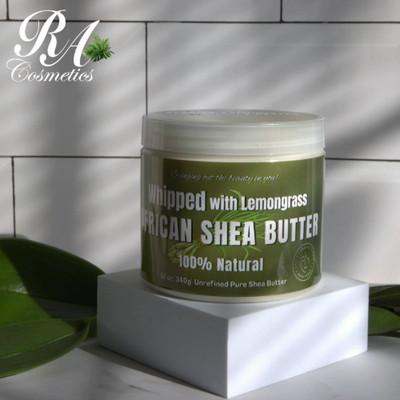 Whipped African Ivory Shea Butter, Lemongrass - 12oz