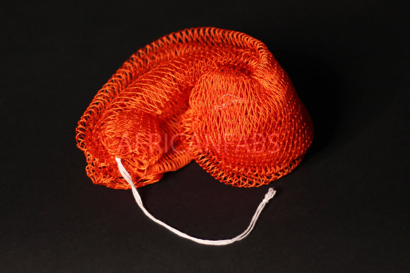 5 Pieces - African net sponge / African exfoliating net / Sapo sponge - Orange