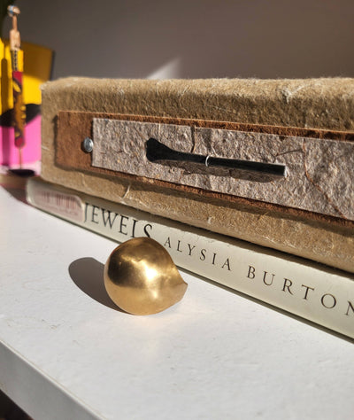 Najwa Brass Ball Geometric Ring