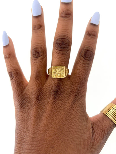Eye of Horus Brass Ring