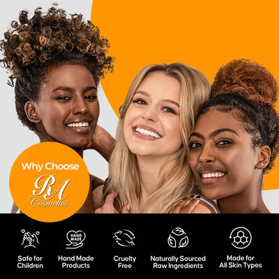 3 woman representing natural beautiful skin using hand made products