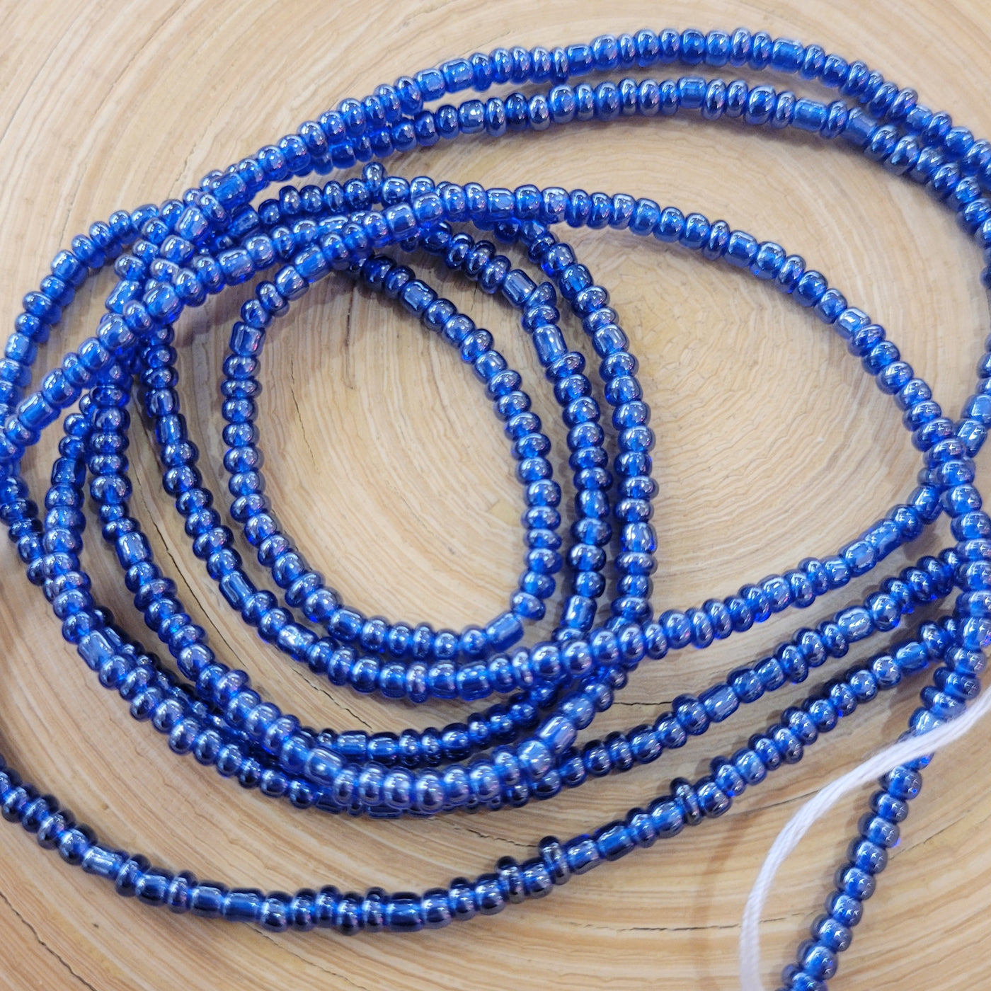 Shiny Navy Blue Waist Beads