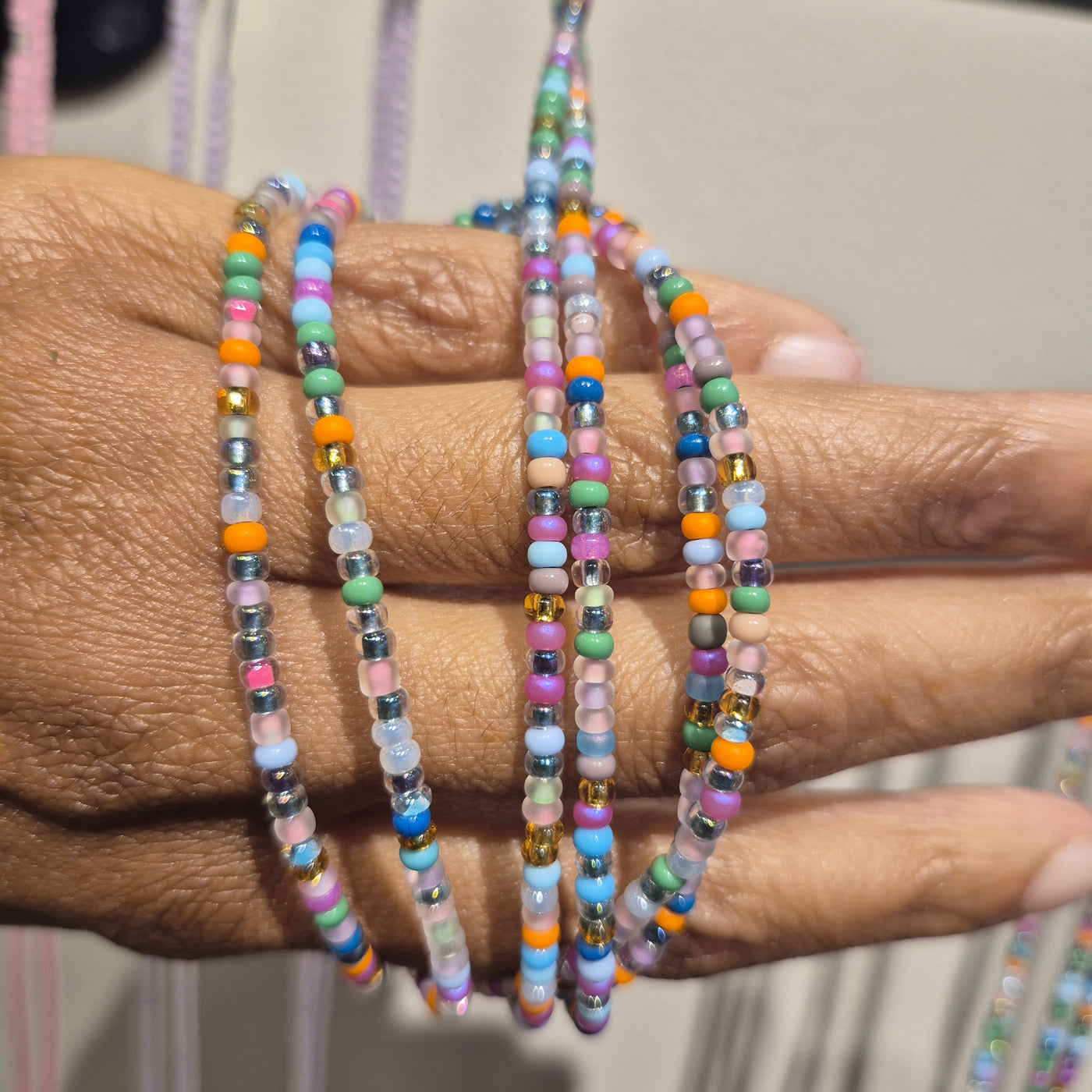 Lux Multicolor Matte Waist Beads