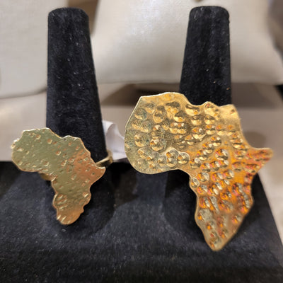Full Africa Map Brass Rings Kenya