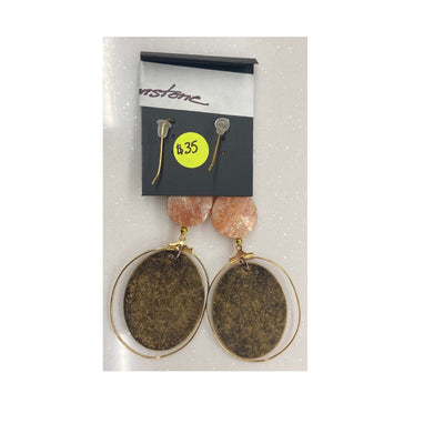Natural Pink Sunstone Earrings by HGJ