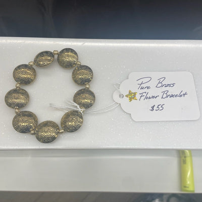Pure Brass Flower Bracelet by HGJ