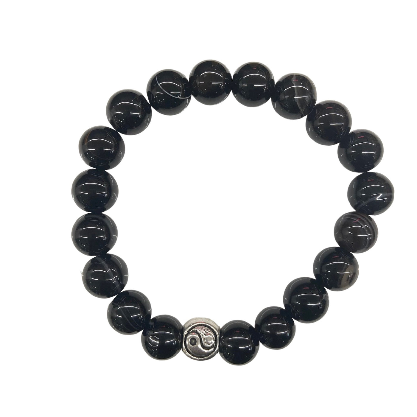 Natural Black Agate Bracelet by HGJ