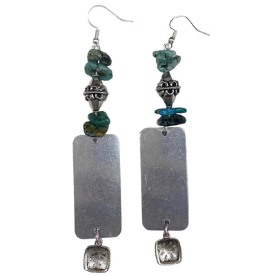 Turquoise Earrings with Head Wrap Lady by HGJ