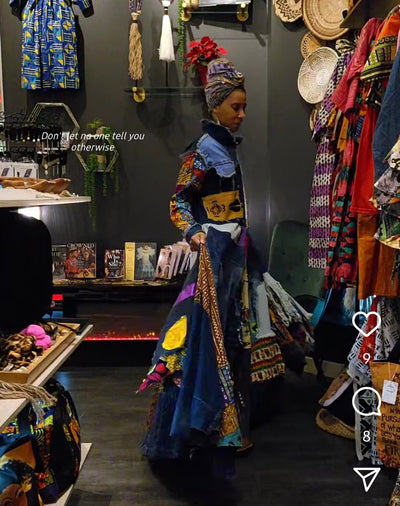 Afrofunk Wear Long Denim Dress/Jacket