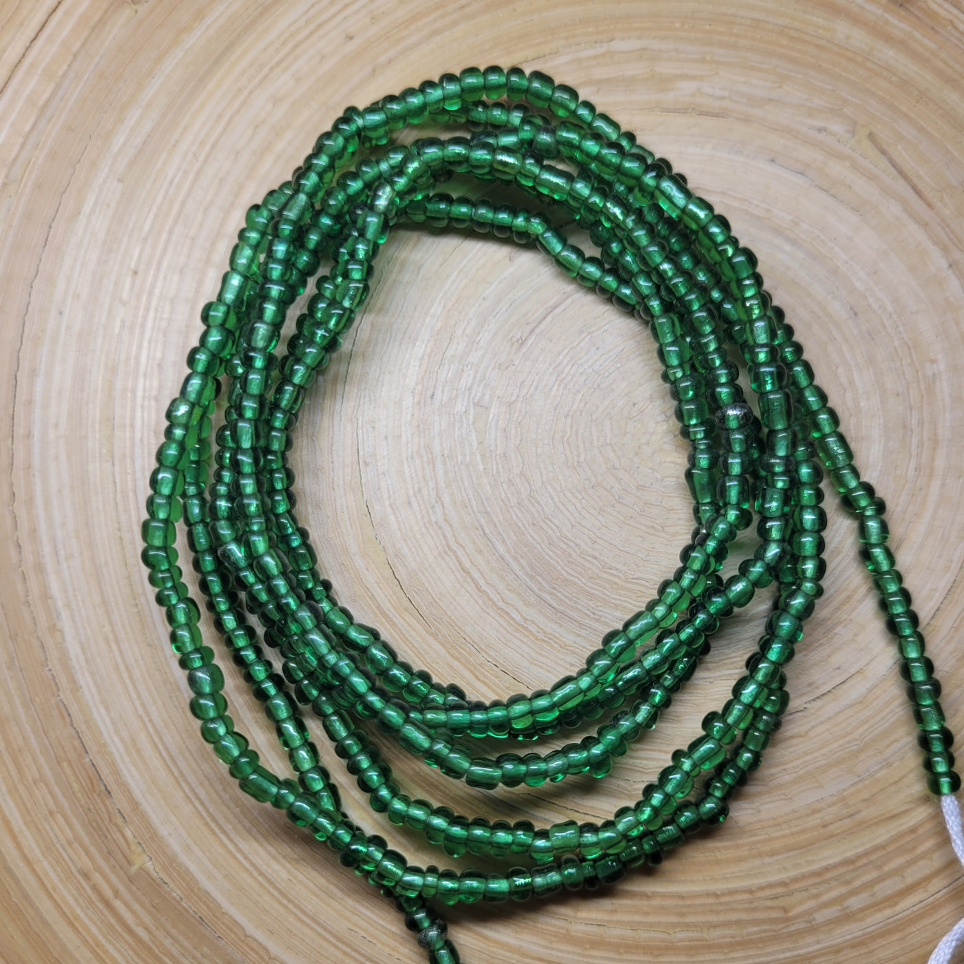 Green Solid Waist Beads- Green Abundance