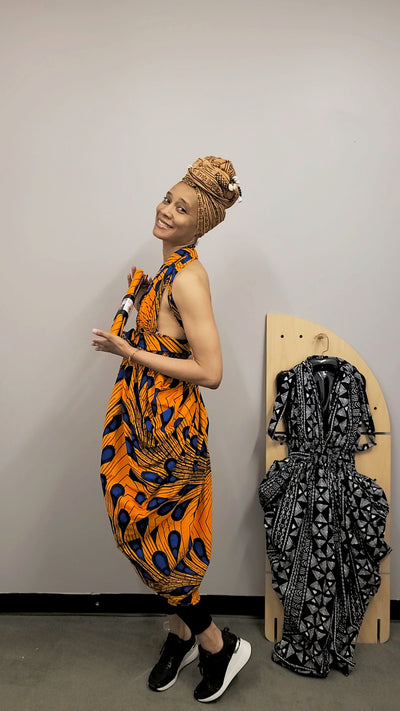 African Print Infinity Wrap Dress