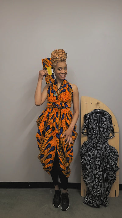 African Print Infinity Wrap Dress