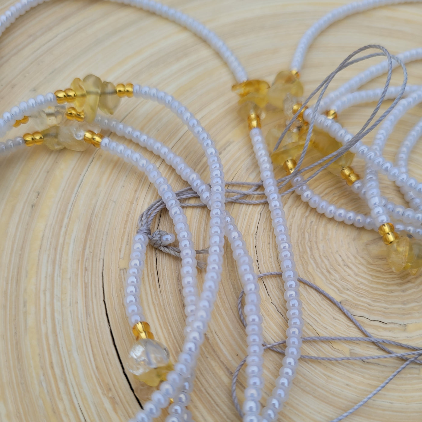 Yellow Citrine Crystal Waist Beads