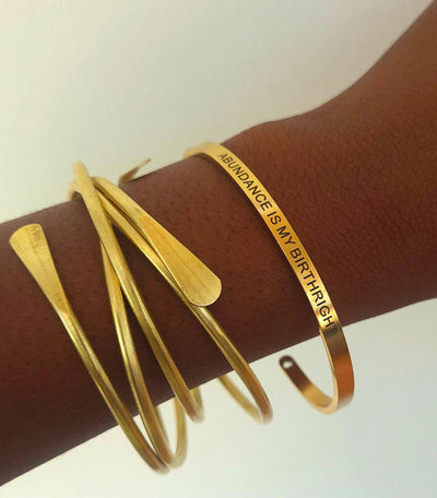 "Abundance Is My Birthright" Bangle