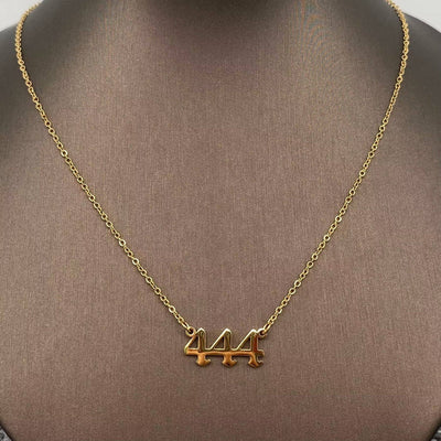 Lucky Numbers 18K Gold Plated Stainless Steel Necklace