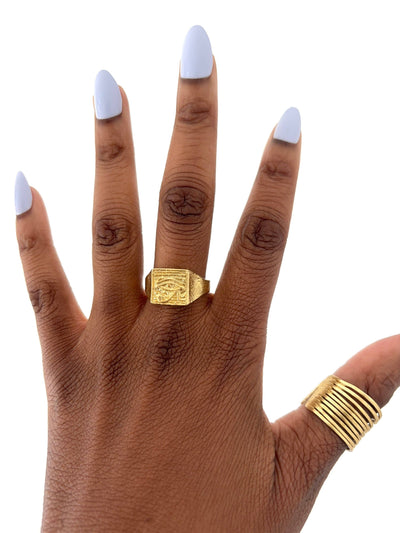 Eye of Horus Brass Ring