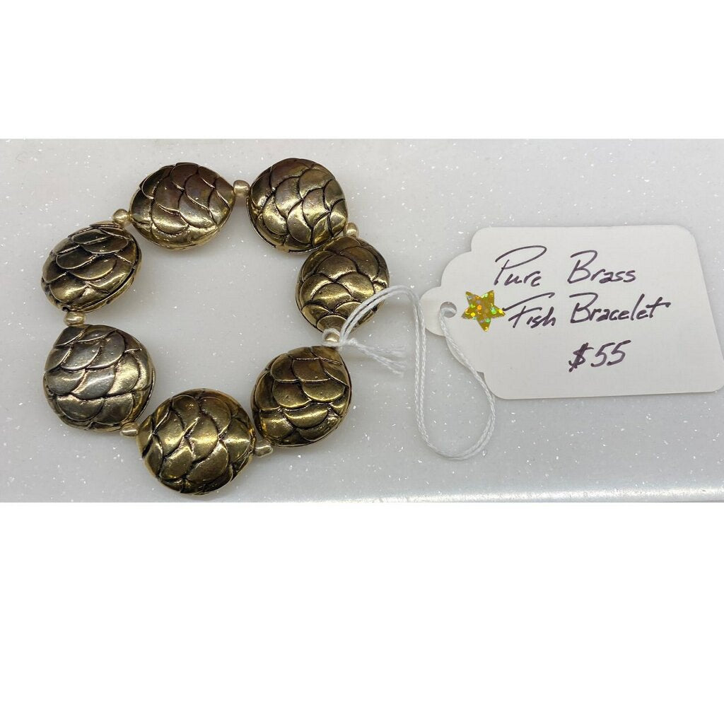 Pure Brass Fish Bracelet by HGJ